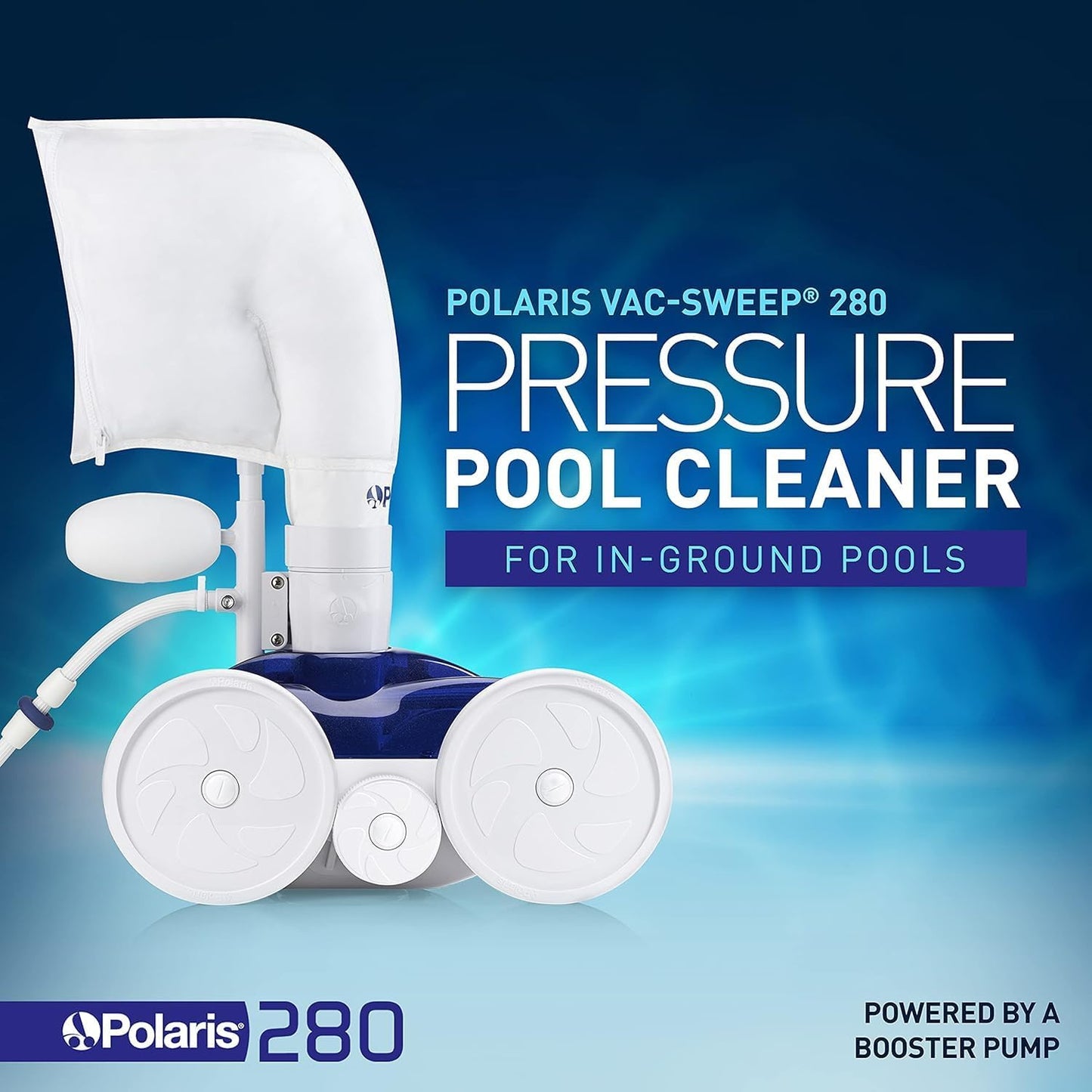 Polaris 280 Vac-Sweep Pressure Side Inground Pool Cleaner 31ft Hose Open Box