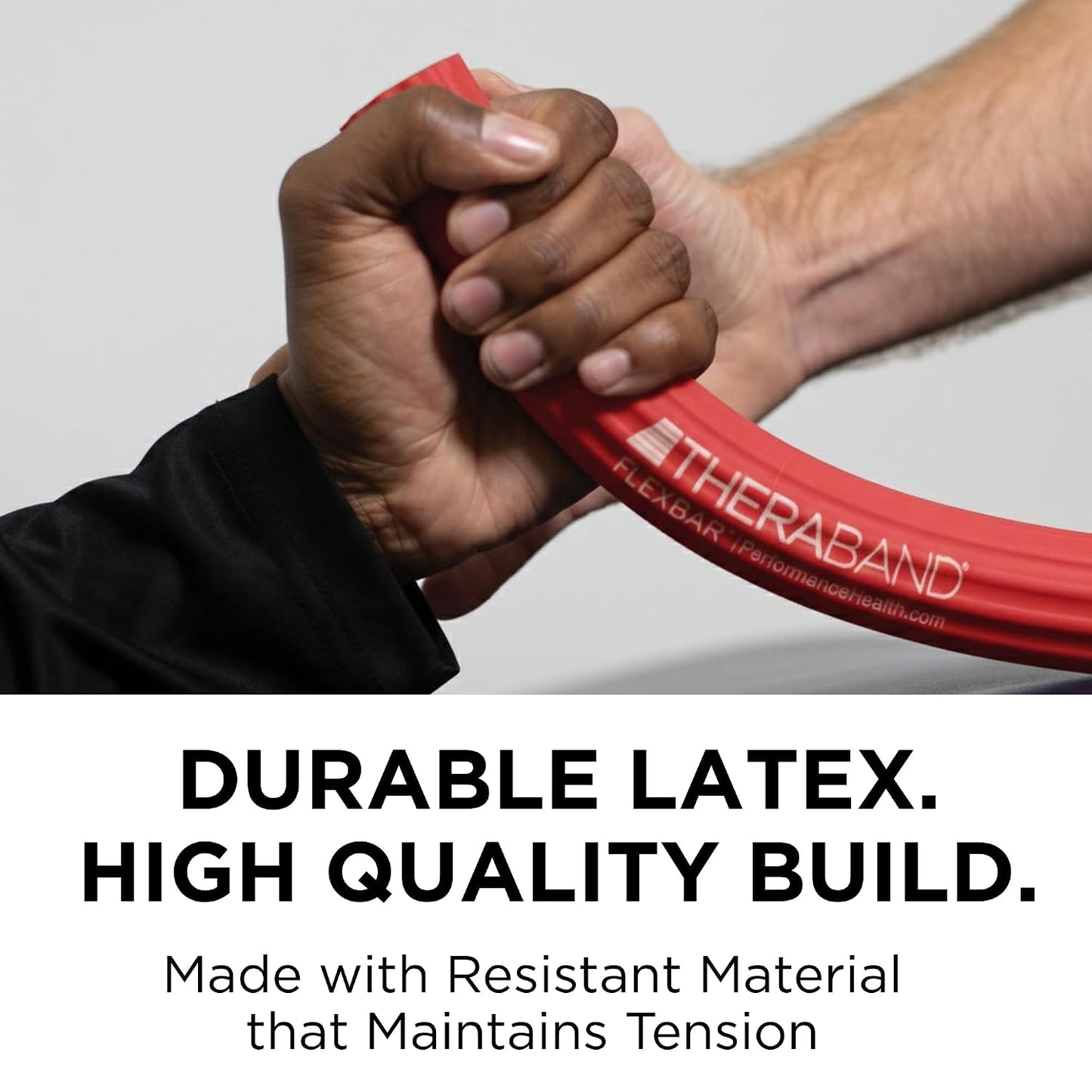 TheraBand FlexBar Tennis Elbow Therapy Bar Red Light Grip Strength Beginner