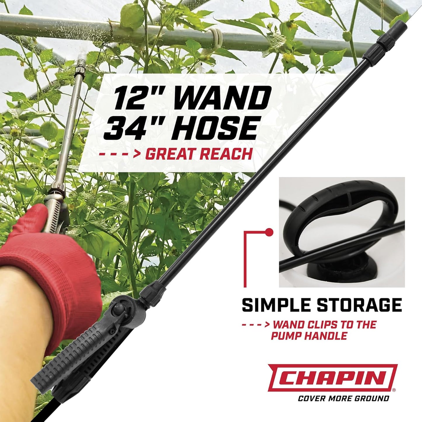 Chapin 20004 Pump Sprayer 1 Gallon Lawn Garden Adjustable Nozzle Anti-Clog