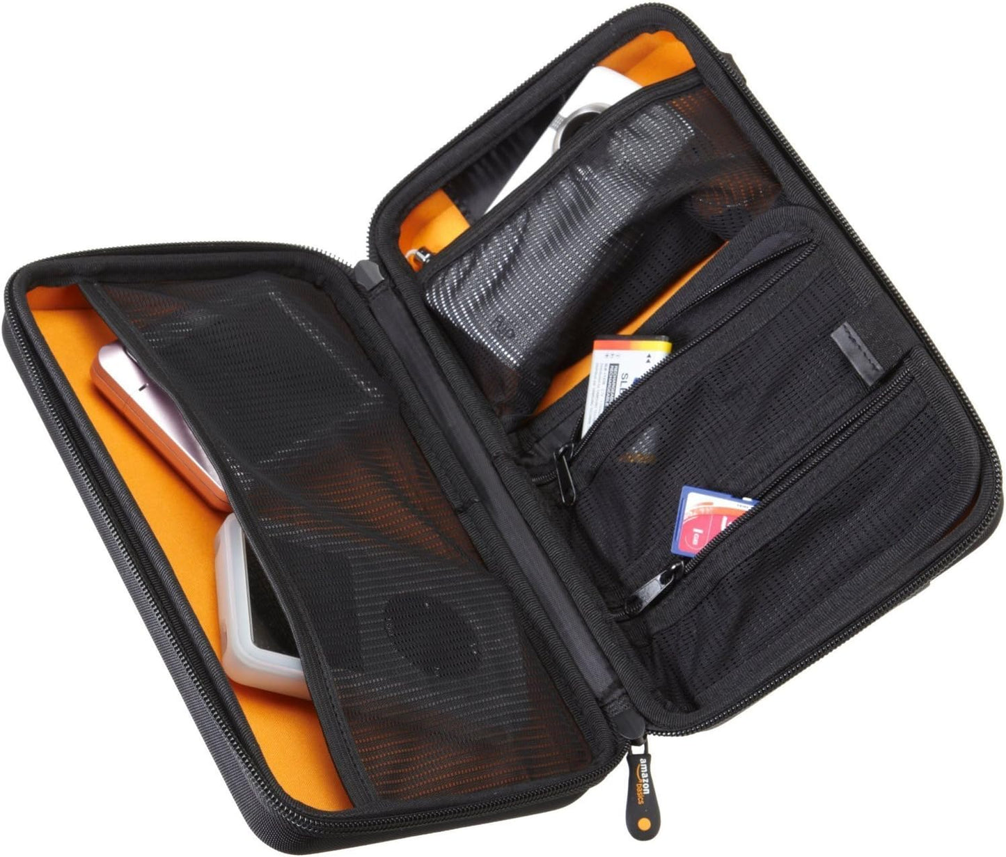 Amazon Basics Universal Travel Case Organizer for Small Electronics and Accessories, Solid, Black