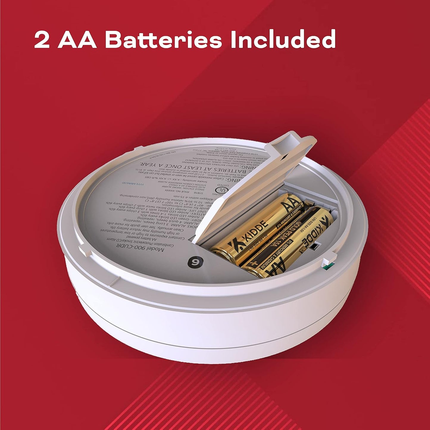 Kidde Smoke & Carbon Monoxide Detector AA Battery Powered LED Warning Lights