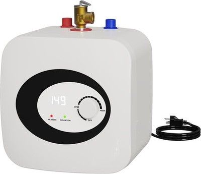 YONOOQ 2.5 Gallon Mini Tank Electric Water Heater 1500W 120V Under Sink Digital