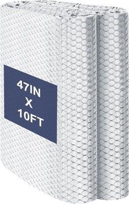 DGSL Double Reflective Bubble Foil Insulation Foam 47inx10ft Aluminum Radiant