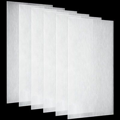 Pushglossy 6-Pack 22.5x46.5x0.2in Fluorescent Light Cover Replacement Polycarb