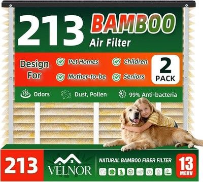 VELNOR 2 Pack 213 Air Filter Replacement Helps Reduce Odor Humidity Resistant