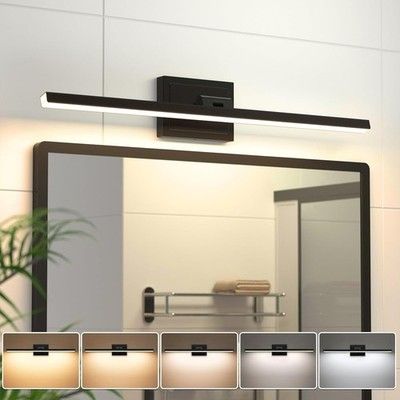 VOLISUN 24in Bathroom Vanity Light Rotatable 14W Dimmable 5CCT LED Black Bar