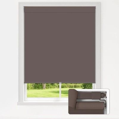 LazBlinds No Drill Blackout Roller Shades for Indoor Windows Cordless Blinds