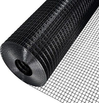 LAN JIA Black Hardware Cloth 1/2in 36 x 100ft 19 Gauge Vinyl Coated Wire