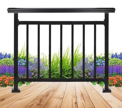 DIANGUOLUZHE Aluminum Deck Railing Heavy Duty Guard Fence Porch Outdoor