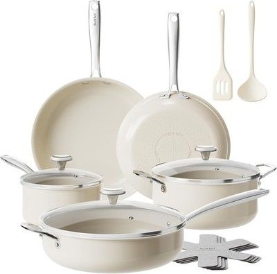 Redchef 14pc Ceramic Nonstick Cookware Set Pots & Pans Induction Stainless