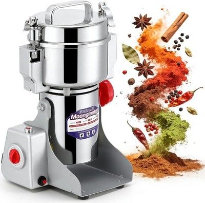 Moongiantgo 700g Grain Mill Grinder Commercial Spice Grinder 2500W Stainless