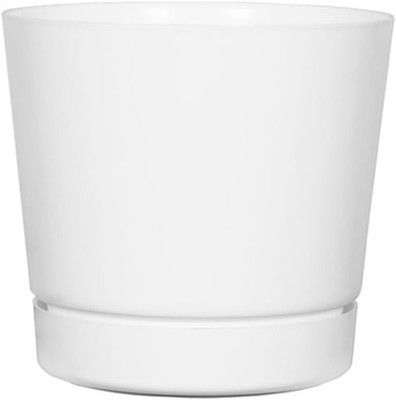 Novelty Majestic Full Depth Round Cylinder Pot Gloss White 8 in