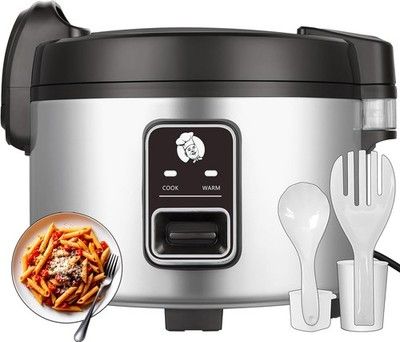 DAZITN 15L 15.8Qt Commercial Rice Cooker & Food Warmer 84-Cup Stainless