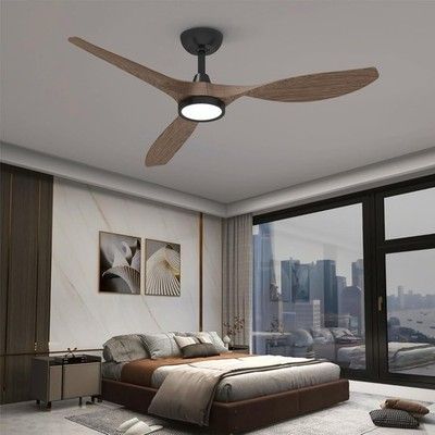 Roomratv Ceiling Fan with Lights Remote Quiet DC Motor 6 Speed 3 CCT Reversible