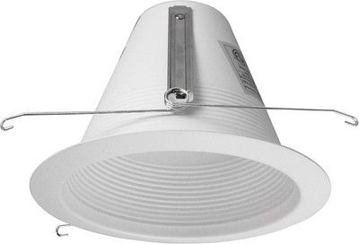 NICOR Lighting 6 in White Airtight Recessed Cone Baffle Trim