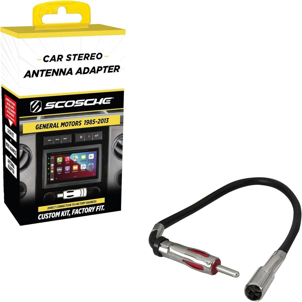 Scosche MDA1B GM/Import Antenna Adapter 1985-2013 Car Stereo Radio Install Kit