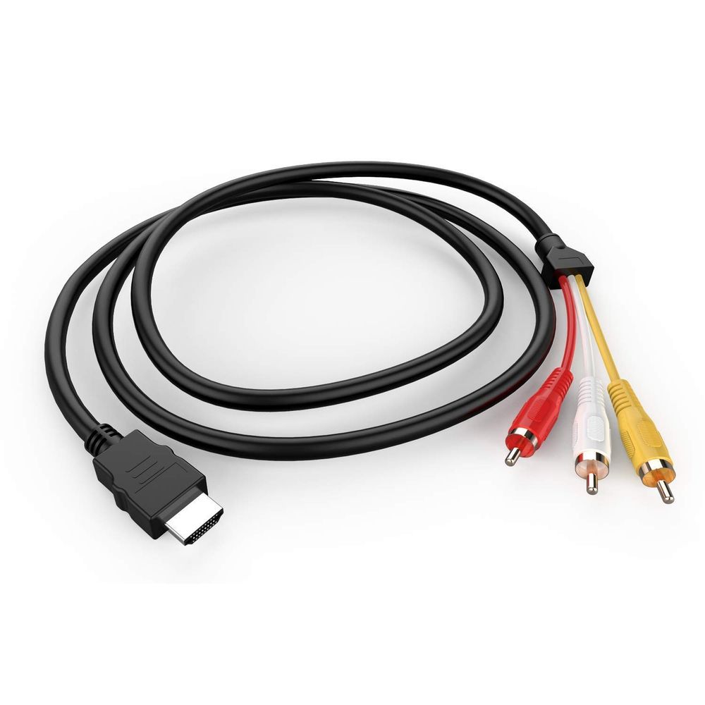 HDMI to RCA Cable, 1080P 5ft/1.5m Male 3-RCA Video Audio AV Cable