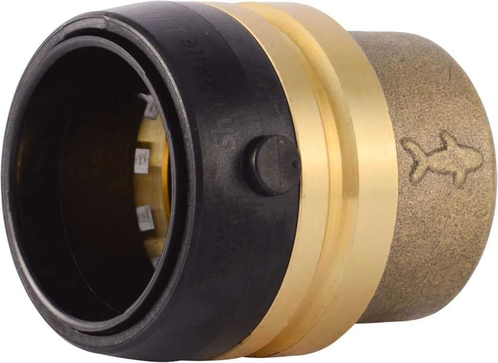 SharkBite 1-1/4" Brass End Cap Push Fit Plumbing Pipe Fitting