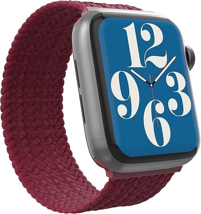 ZAGG Gear4 Braided Solo Loop Band Apple Watch 38/40/41mm Medium Wine Red