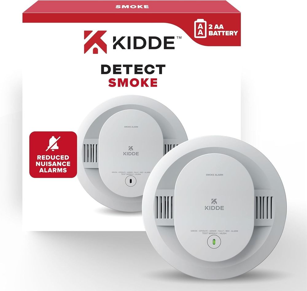 Kidde 20SDR Smoke Detector AA Battery LED Status 85dB Alarm 5" 1-Pack