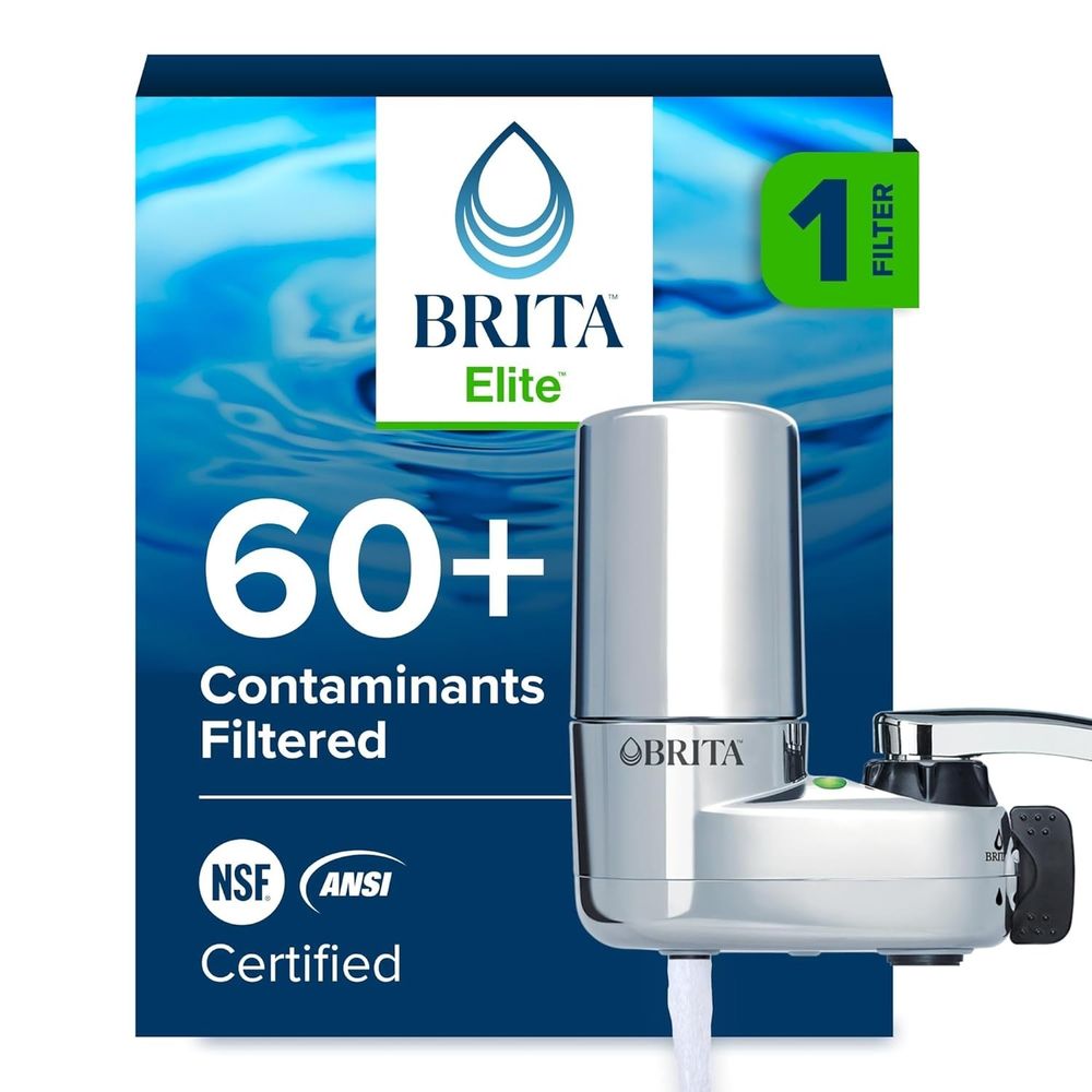 Brita Faucet Mount Water Filter System Chrome No-Wait Easy Install