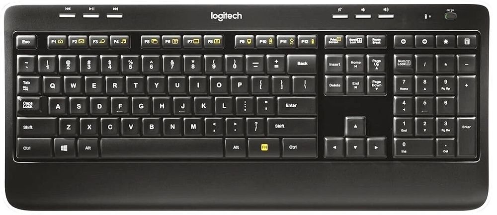 Logitech K520 Wireless Keyboard Full Size ~ No USB Receiver
