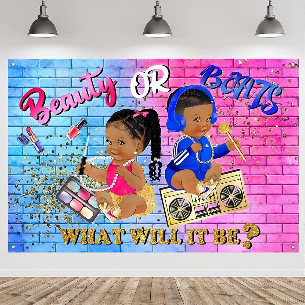 Avezano Fresh Prince Princess Gender Reveal Backdrop 90s Hip Hop 7x5ft