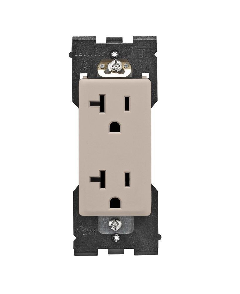 Leviton RER20-CA Renu Tamper-Resistant Outlet 20A 125V Cafe Latte