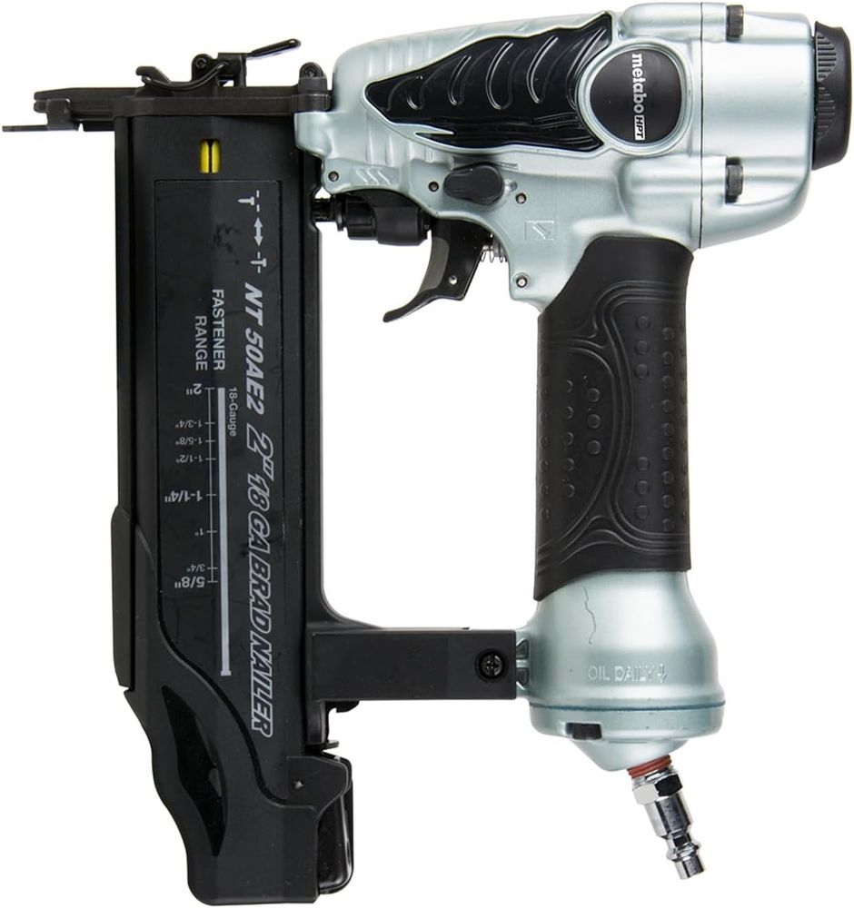 Metabo HPT NT50AE2 18 Gauge Pneumatic Brad Nailer 5/8" to 2" Adjustable Depth