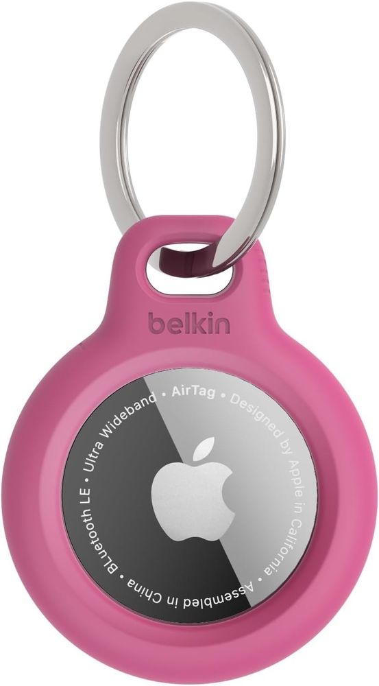 Belkin Apple AirTag Secure Holder with Key Ring - Durable, Scratch-Resistant