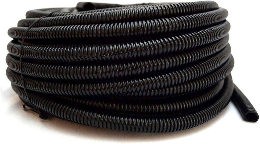 American Terminal Wire Loom Black 100' Feet 3/8" Split Tubing Hose Cover Auto