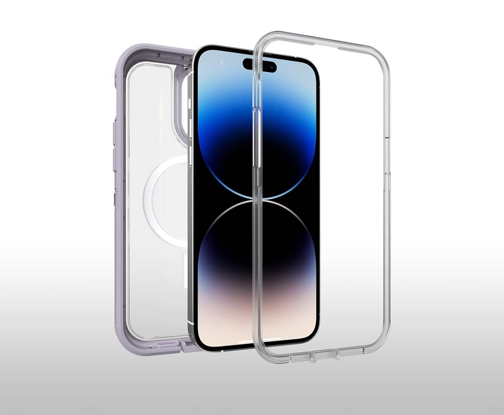 OtterBox Defender XT Clear Series iPhone 14 Pro Case Lavender Sky Purple/Clear