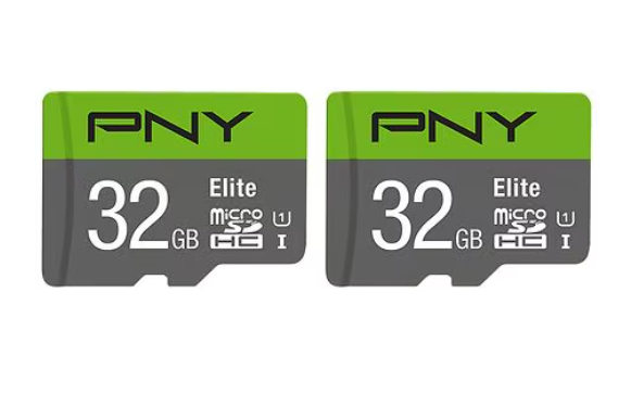 PNY 32GB Elite Class 10 U1 V10 SDHC Flash Memory Card 2-Pack - 100MB/s Class 10