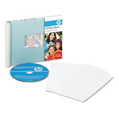 Hewlett Packard Q8786A Expandable Photo Book 25 Pages 5 1/2 X 7 1/2 Sea Foam/stone Cloth Cover