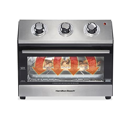 Hamilton Beach Toaster Oven Air Fryer Combo, Includes Bake, Broil, and Toast, Fits 12” Pizza, 1800 Watts