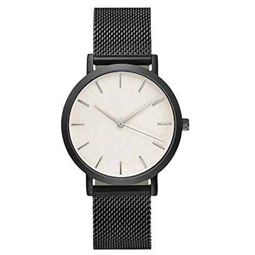 South Lane Stainless Steel Swiss-Quartz Watch with Leather Calfskin Strap, Black, 20 (Model: SS20-dr1-4746)