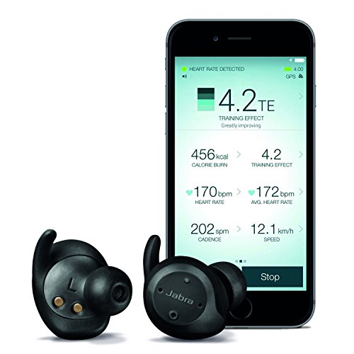 Jabra Elite Sport True Wireless Waterproof Fitness & Running Earbuds with Heart Rate and Activity Tracker