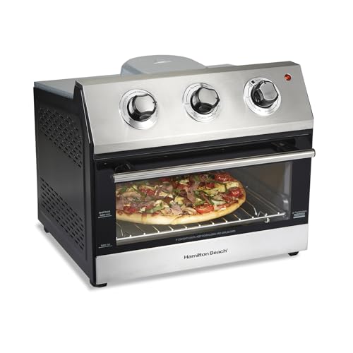Hamilton Beach Toaster Oven Air Fryer Combo, Includes Bake, Broil, and Toast, Fits 12” Pizza, 1800 Watts