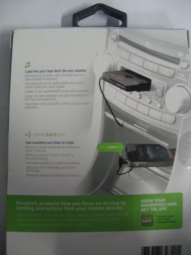 Griffin GC22062 DirectDeck HandsFree Cassette Adapter and Mic Cable for iPhone and Smartphones, Drive Safe Packaging - Wired Car Kit - Retail Packaging - Black