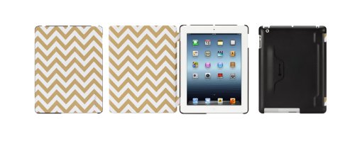 Griffin Gold Zig Zag IntelliCase Folio for iPad 2, 3, and 4th Gen - Folio Case with Back Shell and Automatic Wake-up