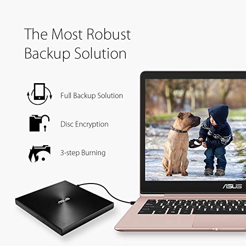 ASUS External DRW SDRW-08U7M-U, USB, Black, 2 Bonus M-Discs