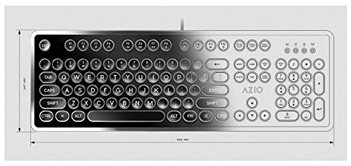 Azio MK-RETRO-03 USB Typewriter Inspired Mechanical Keyboard (Blue Switch)