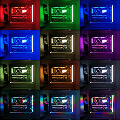 airgoo NEON Addressable RGB PC LED Strip, 1x16inch 30 LEDs Diffused LED Strip for 5V 3-pin Aura SYNC, Gigabyte RGB Fusion, MSI Mystic Light Sync, Corsair Lighting Node Pro and Corsair Commander PRO