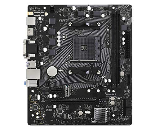 ASRock A520M-HDV Supports AMD AM4 Socket Ryzen™ 3000, 4000 G-Series and 5000 and 5000 G-Series Desktop Processors Motherboard