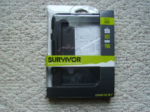 Griffin Survivor Case for Kindle Fire HD 7" - Black/ Black (2012 model only)