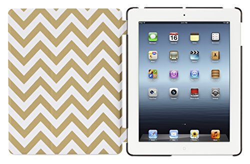 Griffin Gold Zig Zag IntelliCase Folio for iPad 2, 3, and 4th Gen - Folio Case with Back Shell and Automatic Wake-up