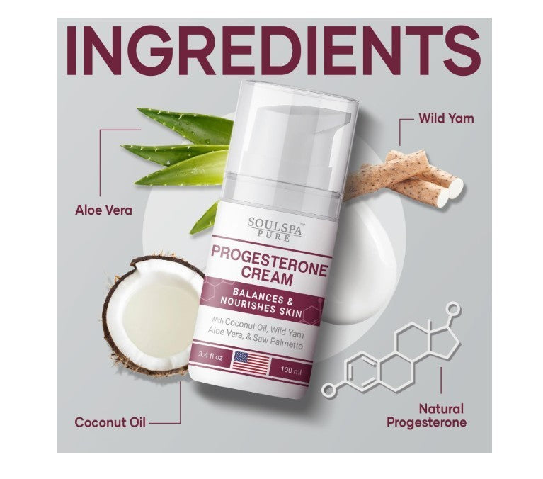 Progesterone Cream for Women - Phytoestrogen Complex with Wild Yam & Coconut Oil