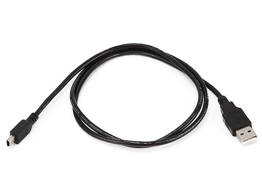 USB 28AWG Monoprice 3Feet A to miniB 5pin 28 Cable Black