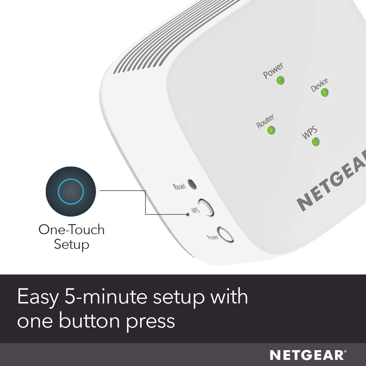 EX2800 600 Wifi Range Extender Coverage up to SqFt 15 Devices