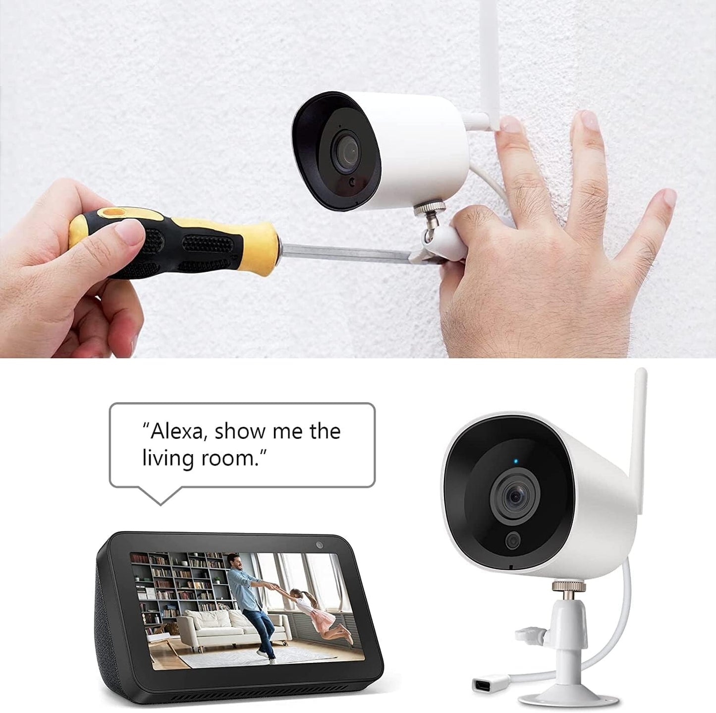 3MP FHD Rraycom 3Pack WiFi Security Camera OutdoorIndoor Cameras wNight Vision